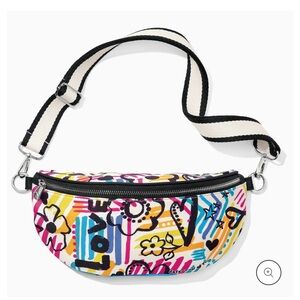BRIGHTON Graffiti Love Crossbody Belt Bag NWOT